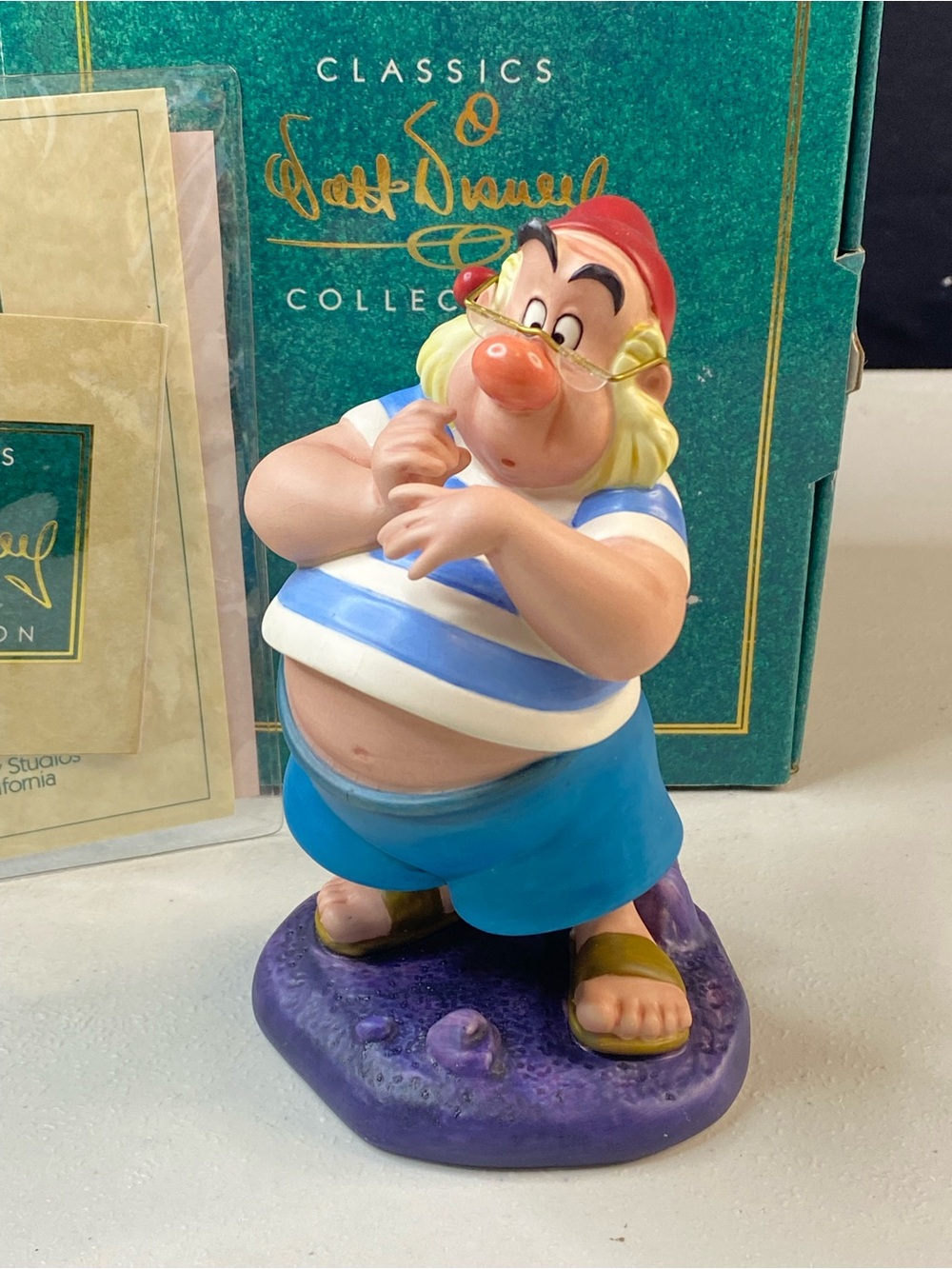 WDCC PETER PAN Mr Smee “Oh Dear, Dear, Dear” Figurine  Box  COA